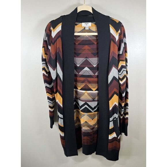 Missoni for Target Womens Size XS Open front Cardigan Long Sleeve Chevron Brown - Picture 9 of 11